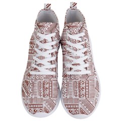 Tribal Pattern Vintage Texture Men s Lightweight High Top Sneakers by Sapixe