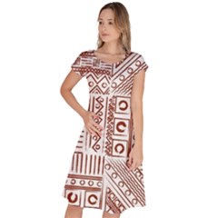 Tribal Pattern Vintage Texture Classic Short Sleeve Dress