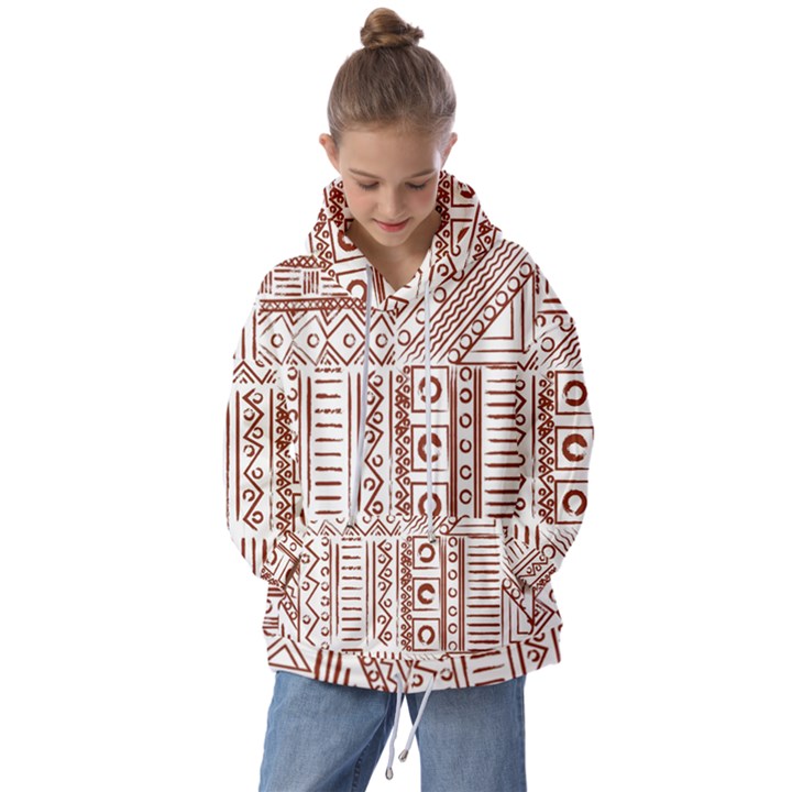 Tribal Pattern Vintage Texture Kids  Oversized Hoodie