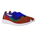 Peacock Plumage Fearher Bird Pattern Women s Slip On Sneakers View3