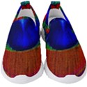 Peacock Plumage Fearher Bird Pattern Kids  Slip On Sneakers View1