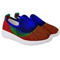 Peacock Plumage Fearher Bird Pattern Kids  Slip On Sneakers View3