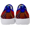 Peacock Plumage Fearher Bird Pattern Kids  Slip On Sneakers View4