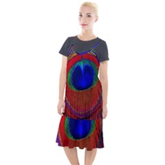 Peacock Plumage Fearher Bird Pattern Camis Fishtail Dress by Sapixe