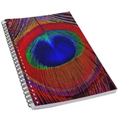 Peacock Plumage Fearher Bird Pattern 5 5  X 8 5  Notebook by Sapixe