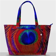 Peacock Plumage Fearher Bird Pattern Back Pocket Shoulder Bag  by Sapixe