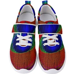 Peacock Plumage Fearher Bird Pattern Men s Velcro Strap Shoes by Sapixe