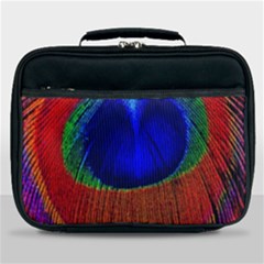 Peacock Plumage Fearher Bird Pattern Lunch Bag by Sapixe