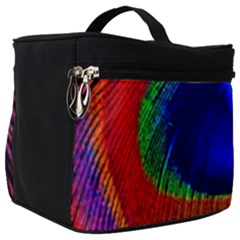 Peacock Plumage Fearher Bird Pattern Make Up Travel Bag (big) by Sapixe