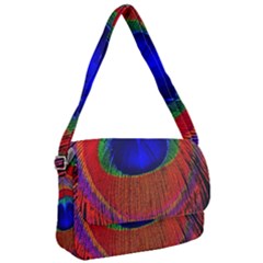 Peacock Plumage Fearher Bird Pattern Courier Bag by Sapixe