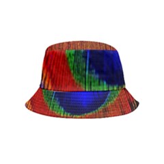 Peacock Plumage Fearher Bird Pattern Inside Out Bucket Hat (kids) by Sapixe