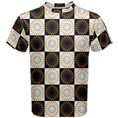 Illustration Checkered Pattern Decoration Men s Cotton Tee by Sapixe