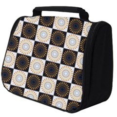 Illustration Checkered Pattern Decoration Full Print Travel Pouch (big)