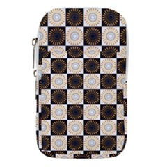 Illustration Checkered Pattern Decoration Waist Pouch (small) by Sapixe