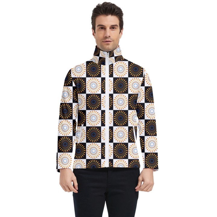 Illustration Checkered Pattern Decoration Men s Bomber Jacket