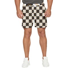 Illustration Checkered Pattern Decoration Men s Runner Shorts by Sapixe