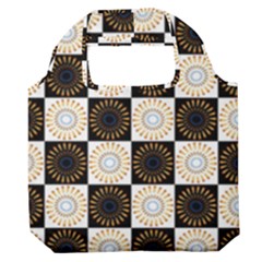 Illustration Checkered Pattern Decoration Premium Foldable Grocery Recycle Bag by Sapixe