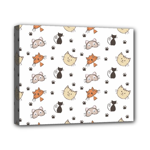 Cat Kitten Design Pattern Canvas 10  X 8  (stretched) by Sapixe