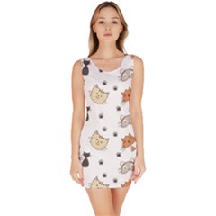 Cat Kitten Design Pattern Bodycon Dress by Sapixe