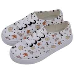 Cat Kitten Design Pattern Kids  Classic Low Top Sneakers by Sapixe