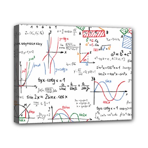 Math Formula Pattern Canvas 10  X 8  (stretched) by Sapixe