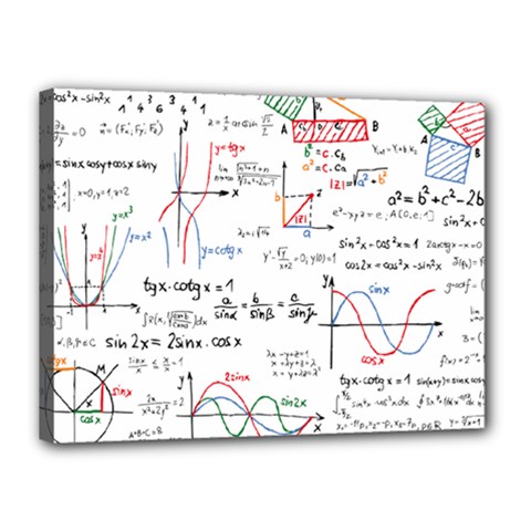 Math Formula Pattern Canvas 16  X 12  (stretched) by Sapixe