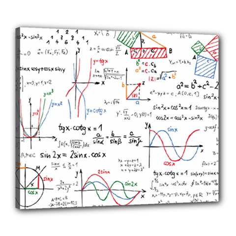 Math Formula Pattern Canvas 24  X 20  (stretched) by Sapixe