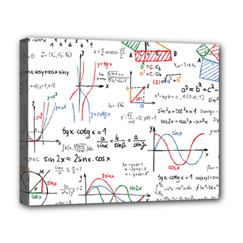 Math Formula Pattern Deluxe Canvas 20  X 16  (stretched) by Sapixe