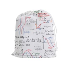 Math Formula Pattern Drawstring Pouch (xl) by Sapixe