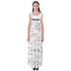 Math Formula Pattern Empire Waist Maxi Dress by Sapixe