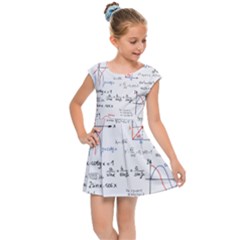 Math Formula Pattern Kids  Cap Sleeve Dress by Sapixe