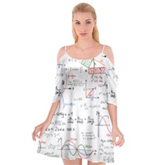 Math Formula Pattern Cutout Spaghetti Strap Chiffon Dress by Sapixe