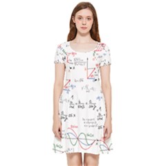 Math Formula Pattern Inside Out Cap Sleeve Dress by Sapixe