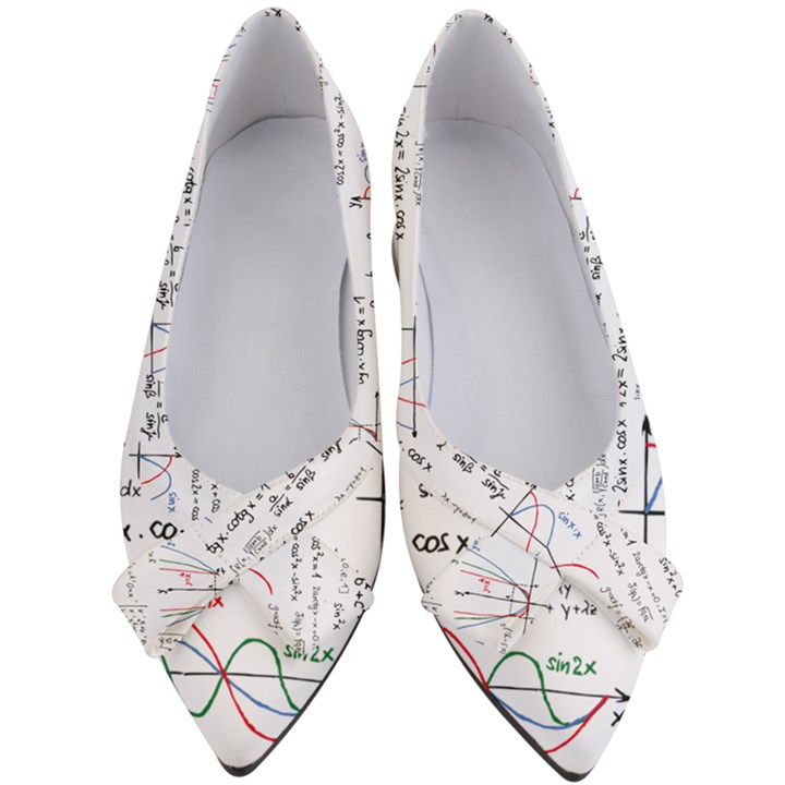 Math Formula Pattern Women s Bow Heels