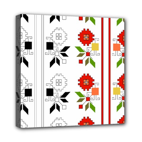 Vectors Bulgarian Folk Art Folk Art Mini Canvas 8  X 8  (stretched) by Sapixe