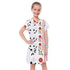 Vectors Bulgarian Folk Art Folk Art Kids  Drop Waist Dress by Sapixe