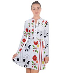 Vectors Bulgarian Folk Art Folk Art Long Sleeve Panel Dress