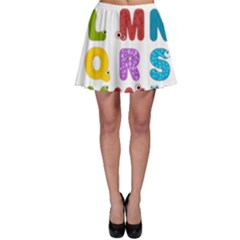 Vectors Alphabet Eyes Letters Funny Skater Skirt by Sapixe