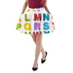 Vectors Alphabet Eyes Letters Funny A-line Pocket Skirt by Sapixe