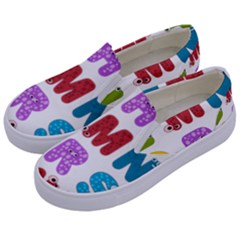 Vectors Alphabet Eyes Letters Funny Kids  Canvas Slip Ons by Sapixe