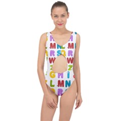 Vectors Alphabet Eyes Letters Funny Center Cut Out Swimsuit by Sapixe