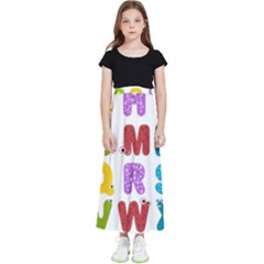 Vectors Alphabet Eyes Letters Funny Kids  Flared Maxi Skirt by Sapixe