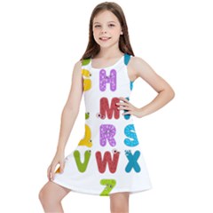 Vectors Alphabet Eyes Letters Funny Kids  Lightweight Sleeveless Dress by Sapixe