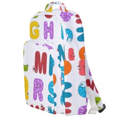 Vectors Alphabet Eyes Letters Funny Double Compartment Backpack by Sapixe