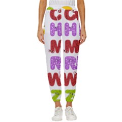 Vectors Alphabet Eyes Letters Funny Cropped Drawstring Pants by Sapixe