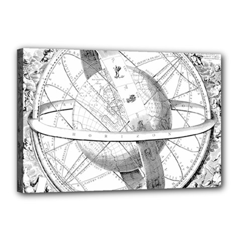 Constellations Celestial Moon Earth Canvas 18  X 12  (stretched) by Sapixe