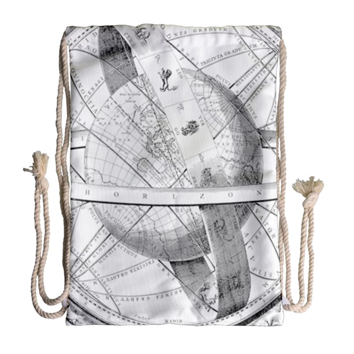 Constellations Celestial Moon Earth Drawstring Bag (Large)