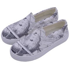 Constellations Celestial Moon Earth Kids  Canvas Slip Ons by Sapixe