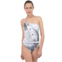 Constellations Celestial Moon Earth Classic One Shoulder Swimsuit View1