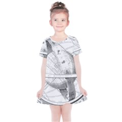 Constellations Celestial Moon Earth Kids  Simple Cotton Dress by Sapixe